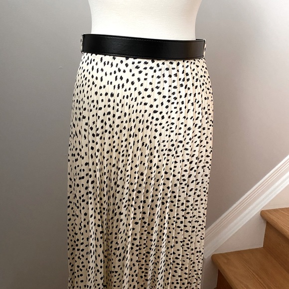 NWT ZARA PLEATED SKIRT WITH BELT HIGH-WAIST MIDI - Picture 5 of 13